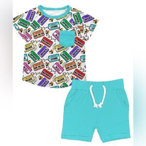 BRAND NEW WITH TAGS Inclusive Pride Bamboo Pocket Tee and Short Set